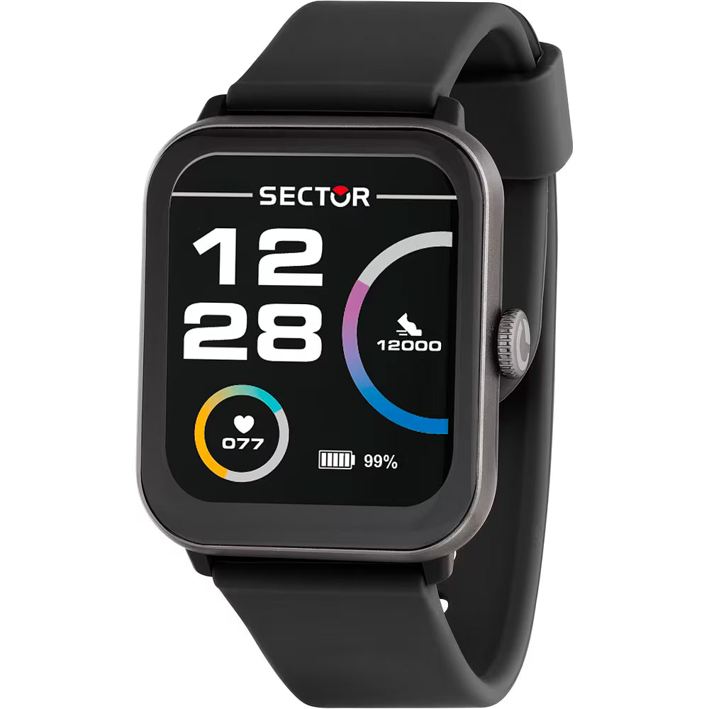 Orologio Smartwatch Sector S-08 Smart Digital Cinturino Silicone Nero