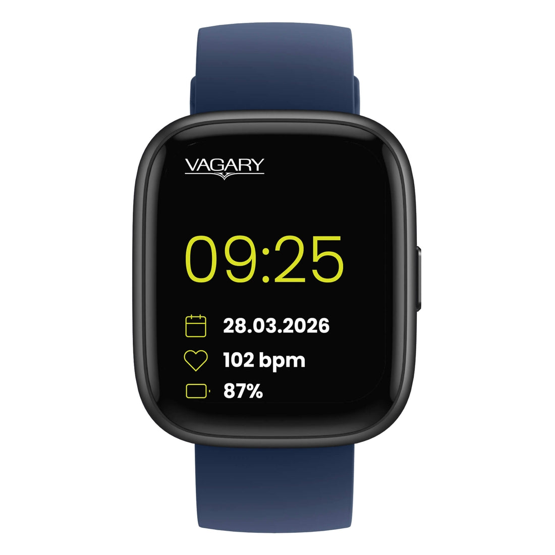 Orologio Vagary Smartwatch Digitale 36 Mm Cassa Resina Nera Cinturino Silicone Blu