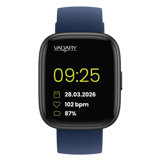 Orologio Vagary Smartwatch Digitale 36 Mm Cassa Resina Nera Cinturino Silicone Blu