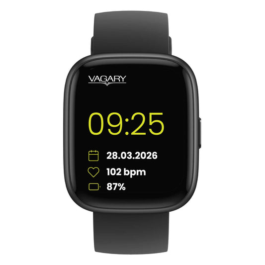 Orologio Vagary Smartwatch Digitale 36 Mm Cassa Resina Cinturino Silicone Nero