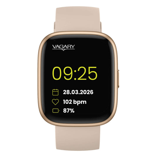 Orologio Vagary Smartwatch Digitale 36 Mm Cassa Resina Cipria Cinturino Silicone Beige