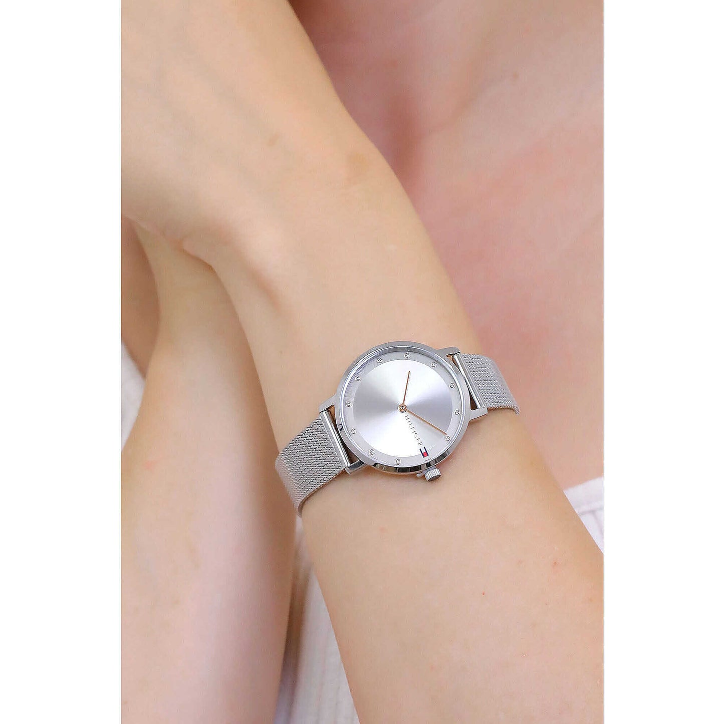 Orologio Tommy Hilfiger Pippa Lady 34 mm Acciaio Braccialato Maglia Milanese