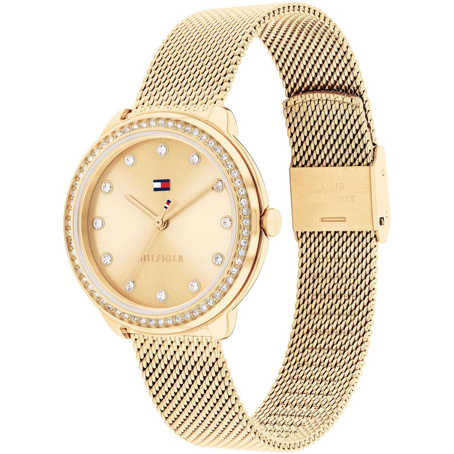 Orologio Tommy Hilfiger Demi Lady 32 mm Pvd Oro Maglia Milanese