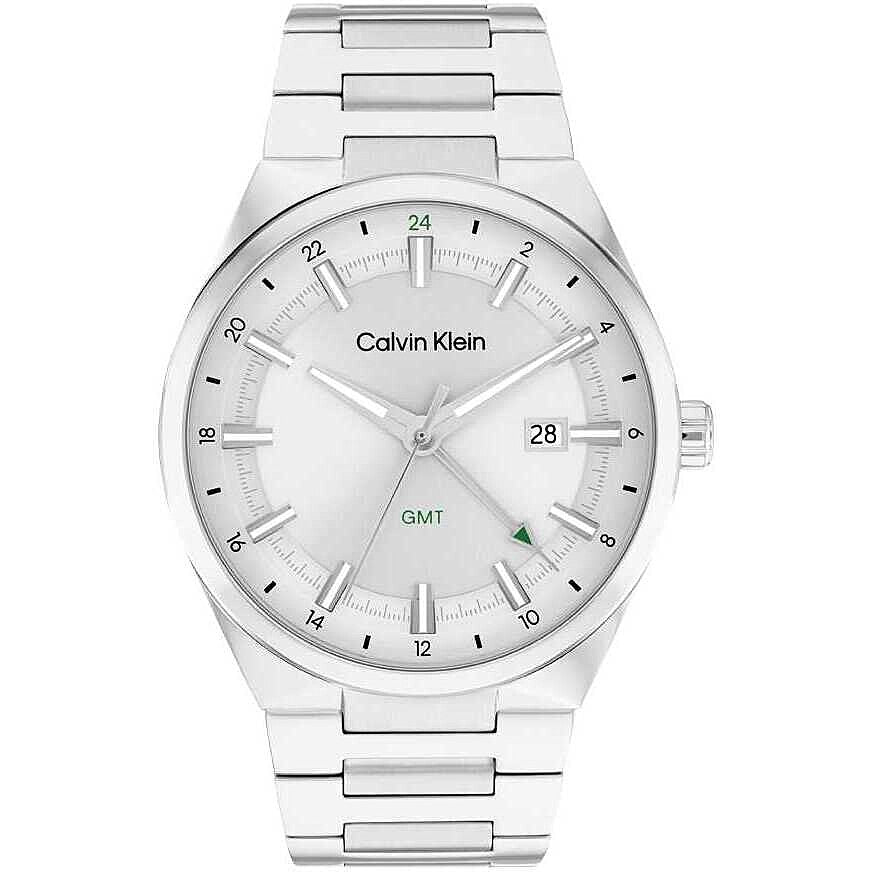Orologio Calvin Klein Distinguish GMT 44 mm Braccialato Silver