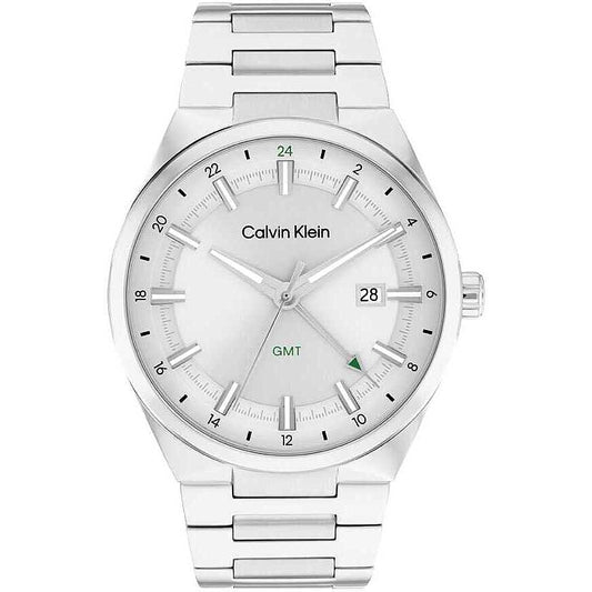 Orologio Calvin Klein Distinguish GMT 44 mm Braccialato Silver