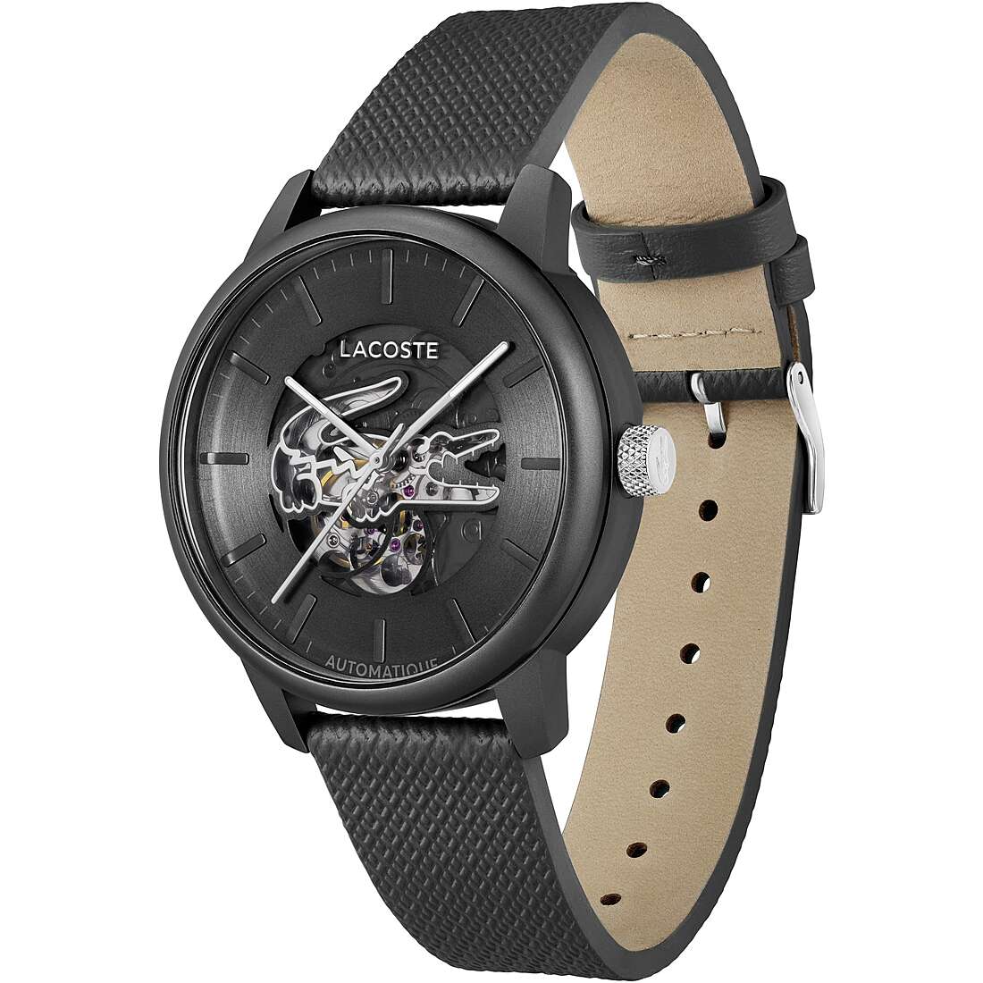 Orologio Lacoste Automatico 44 mm Pelle Nera