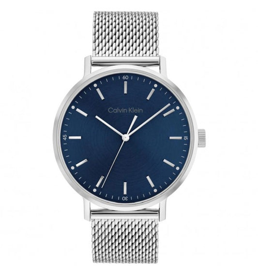 Orologio Calvin Klein Ck Timeless 42 mm Acciaio Maglia Milanese Blu