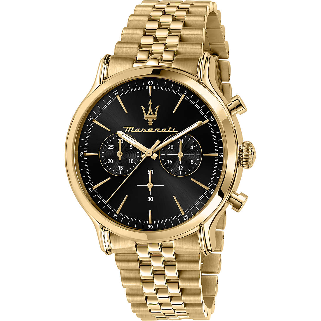 Orologio Maserati Epoca Chrono 42 mm Pvd Oro Braccialato Nero