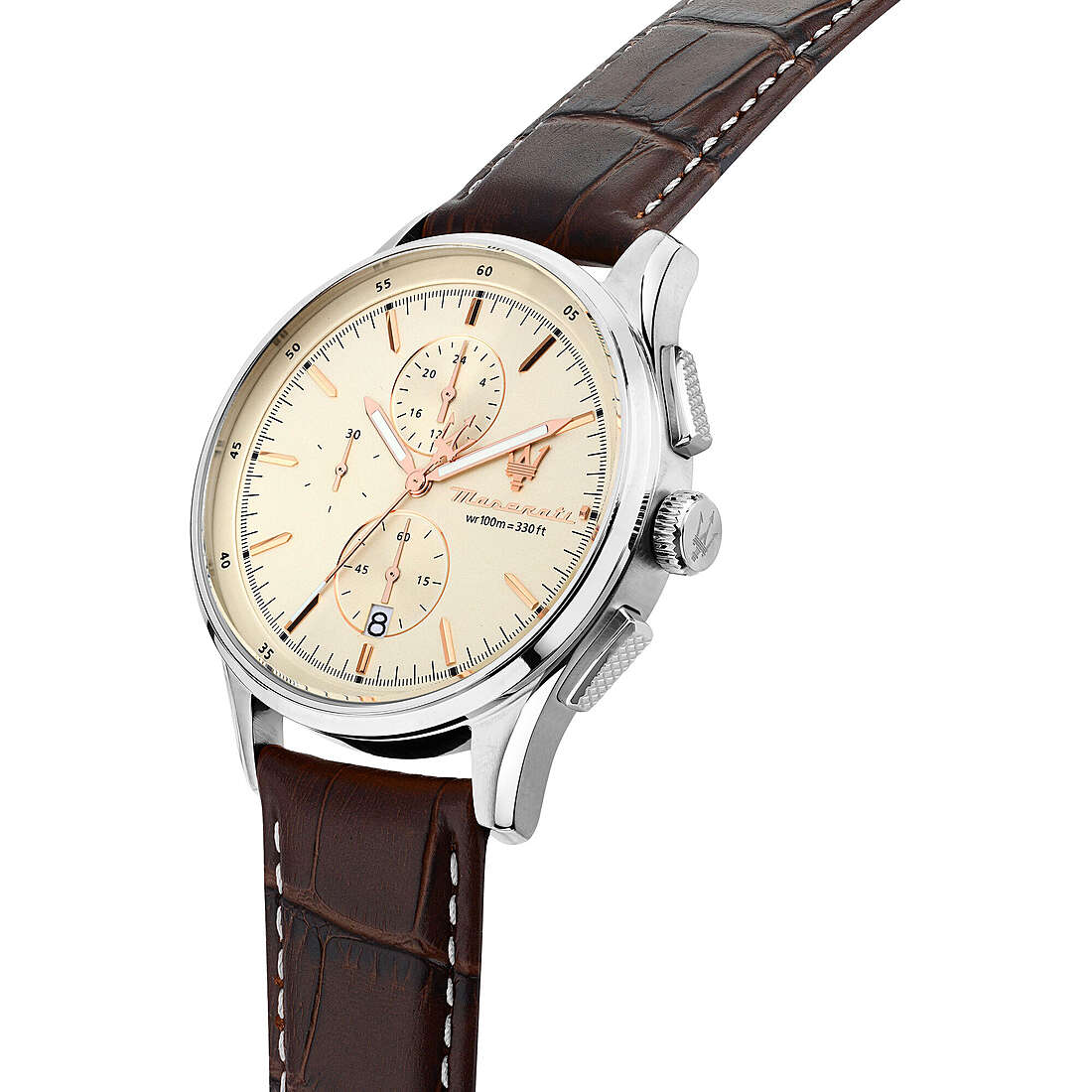 Orologio Maserati Sorpasso Chrono 42 mm Pelle Marrone