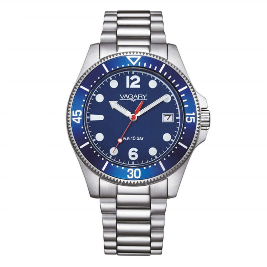 Orologio Vagary Aqua39 39 mm Braccialato Blu/Silver
