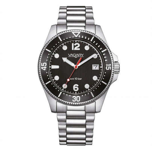 Orologio Vagary Aqua39 39 mm Acciaio Braccialato Nero
