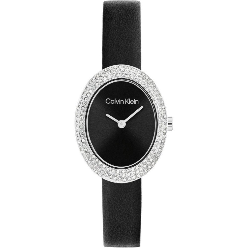 Orologio Calvin Klein Twisted Bazel Lady 24 Mm Cinturino Pelle Nera