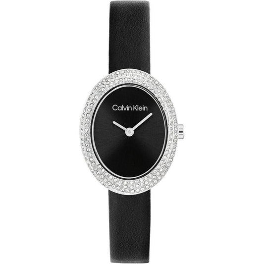 Orologio Calvin Klein Twisted Bazel Lady 24 Mm Cinturino Pelle Nera