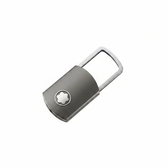 Portachiavi Montblanc Liquid Metal Acciaio Brunito Satinato
