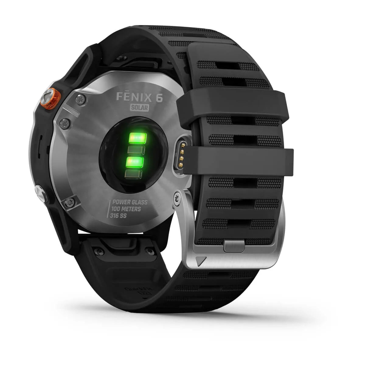 Orologio Garmin Fenix 6 Solar 47 mm Silver con cinturino black