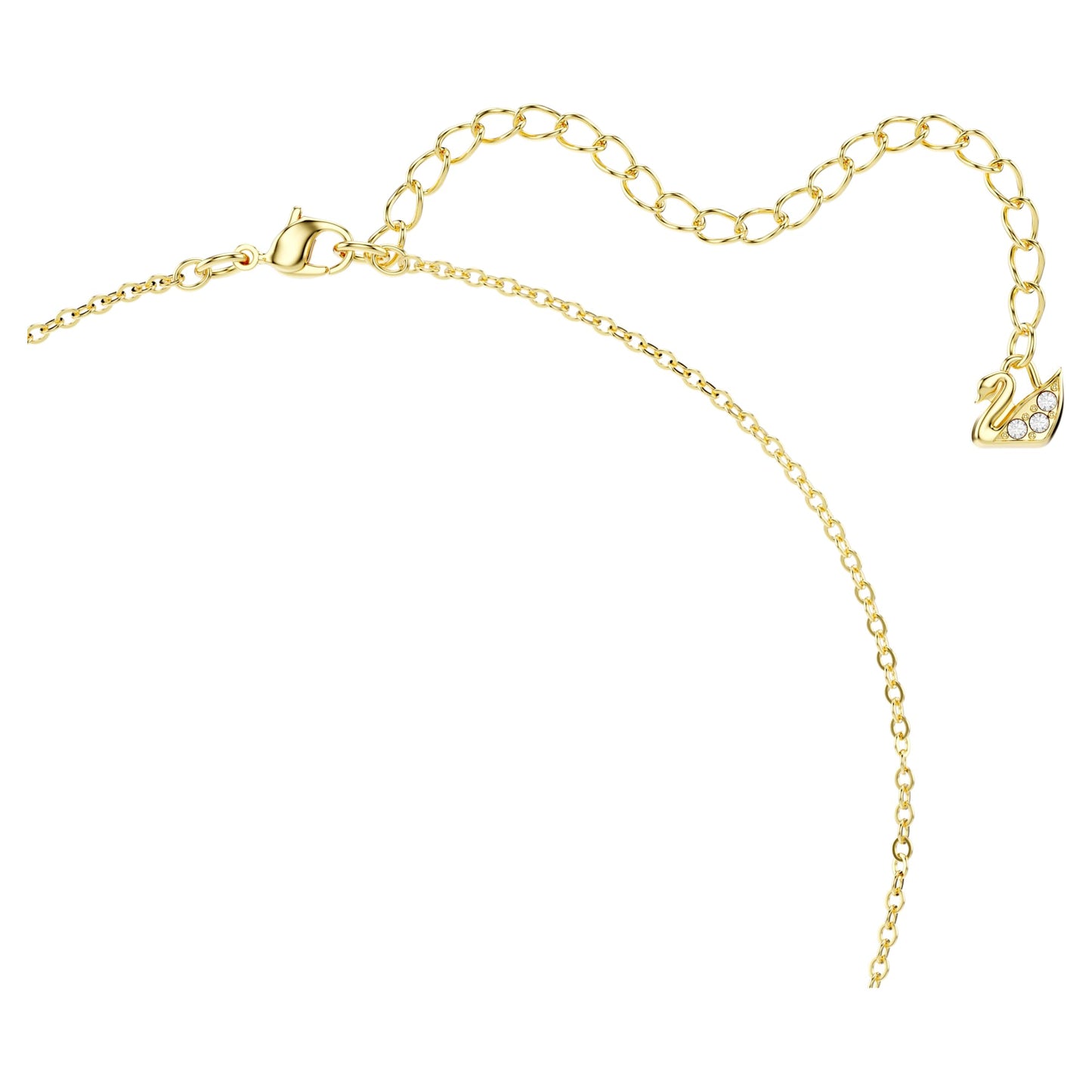 Collana Swarovski Pendente Bella V Taglio Round, Rosso, Placcato color oro