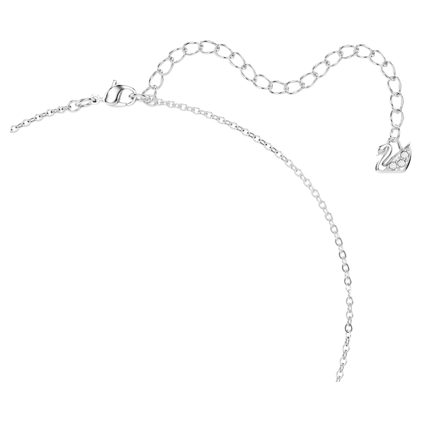 Collana Swarovski Pendente Bella V Taglio Round, Verde, Placcato rodio