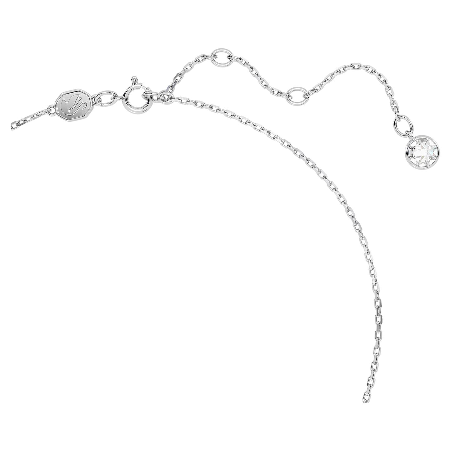 Collana Swarovski Birthstone Pendente Taglio squadrato, Gennaio, Rosso, Placcato rodio