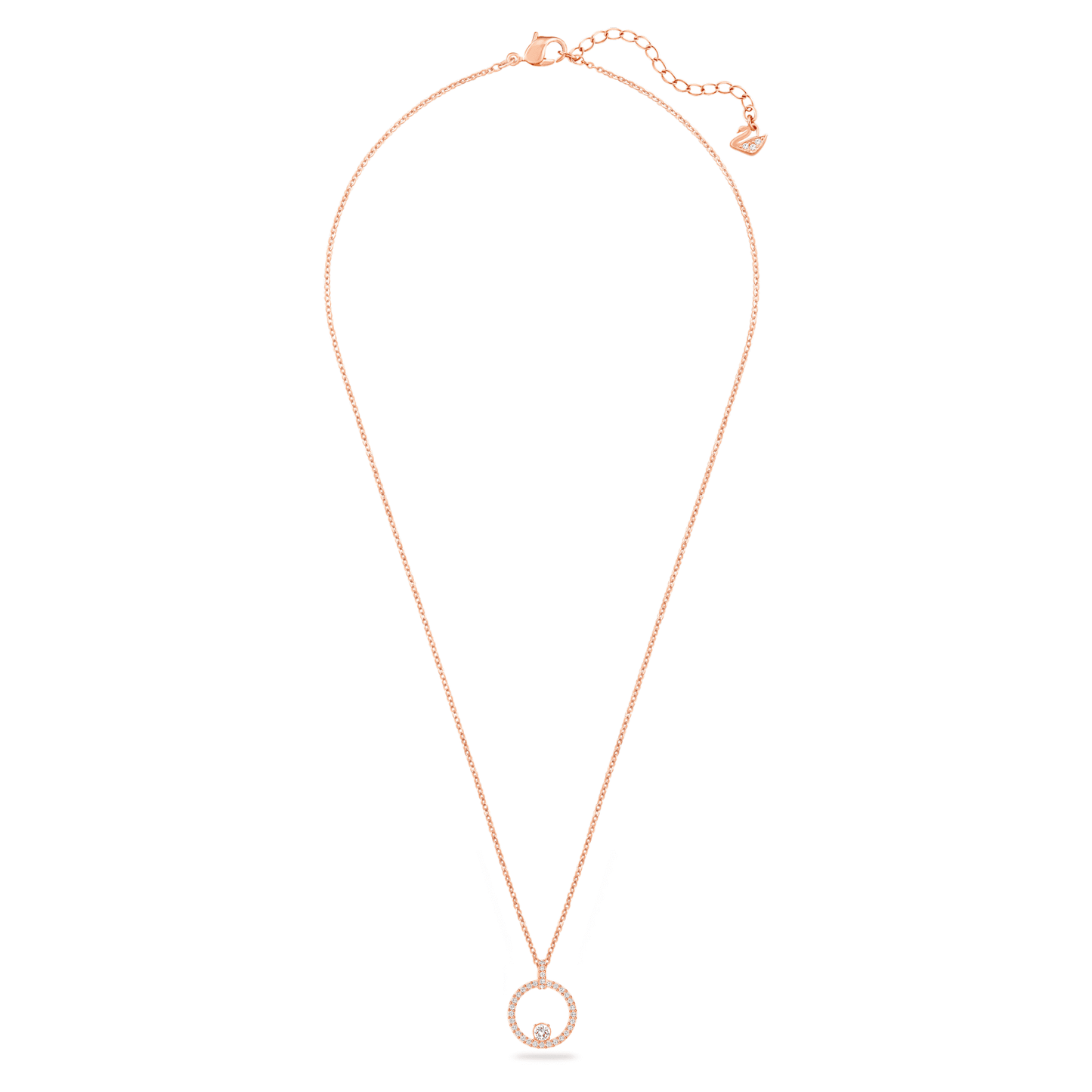 Collana Swarovski Constella Pendente Bianco, Placcato color oro rosa