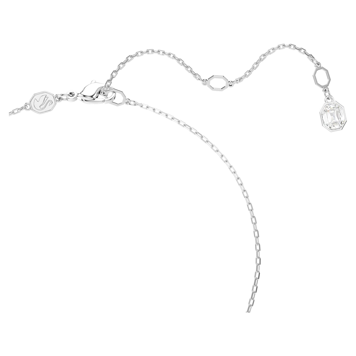 Collana Swarovski Pendente Constella Pavé, Taglio Round, Bianco, Placcato rodio