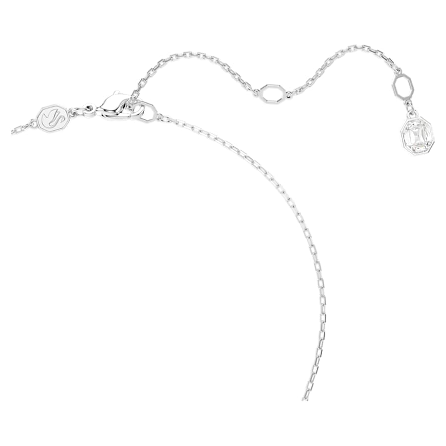 Collana Swarovski Dextera Pendente Taglio Round, Bianco, Placcato rodio