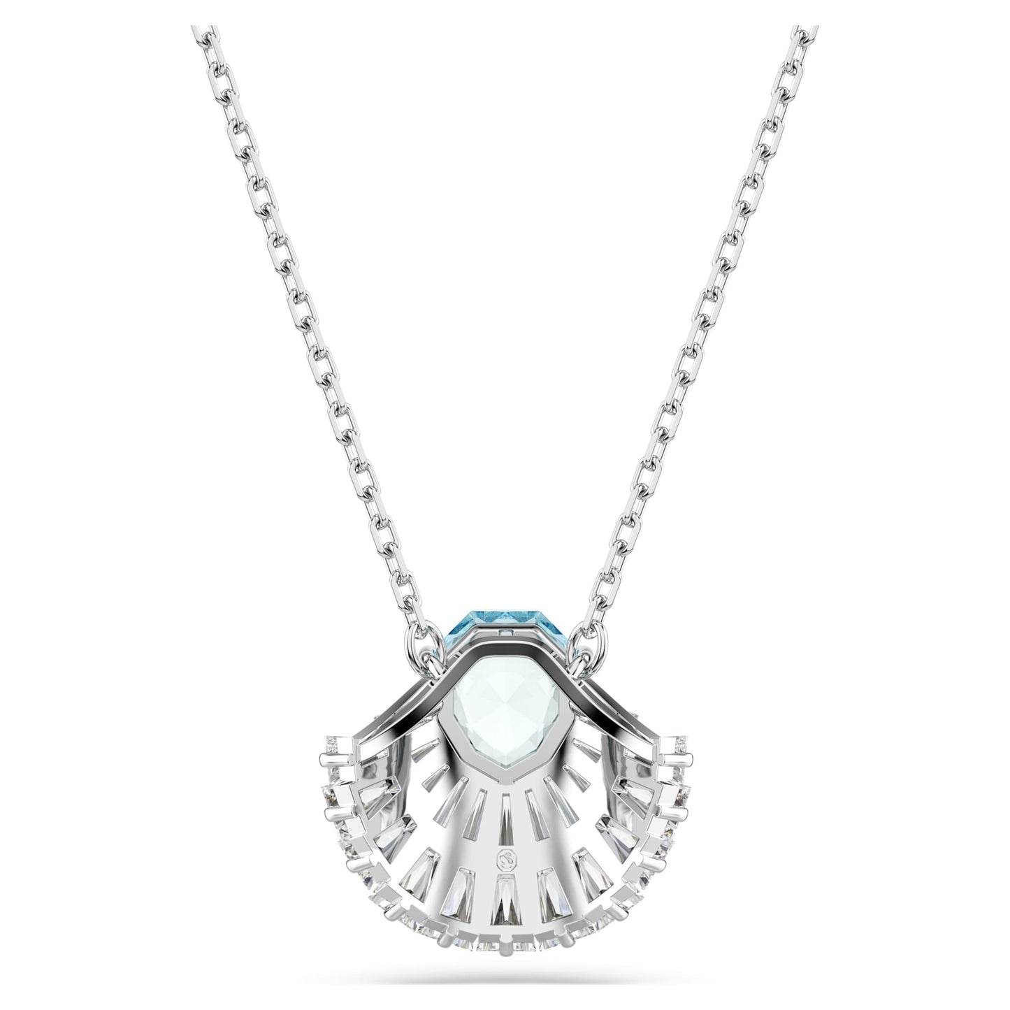 Collana Swarovski Pendente Idyllia Conchiglia, Blu, Placcato rodio