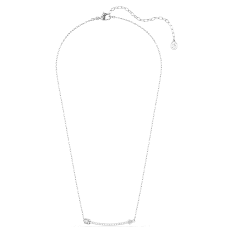 Collana Swarovski Idyllia Pendente Arrow Taglio misto, Freccia, Bianco, Placcato rodio