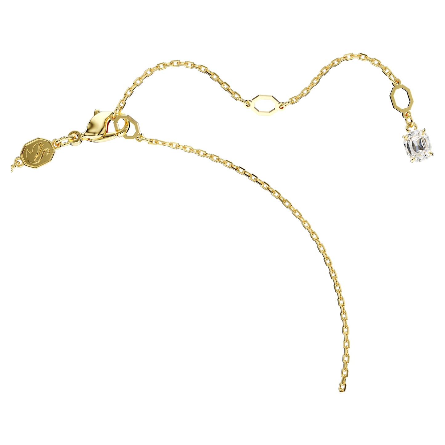 Collana Swarovski Imber Pendente Taglio tondo, Bianco, Placcato color oro