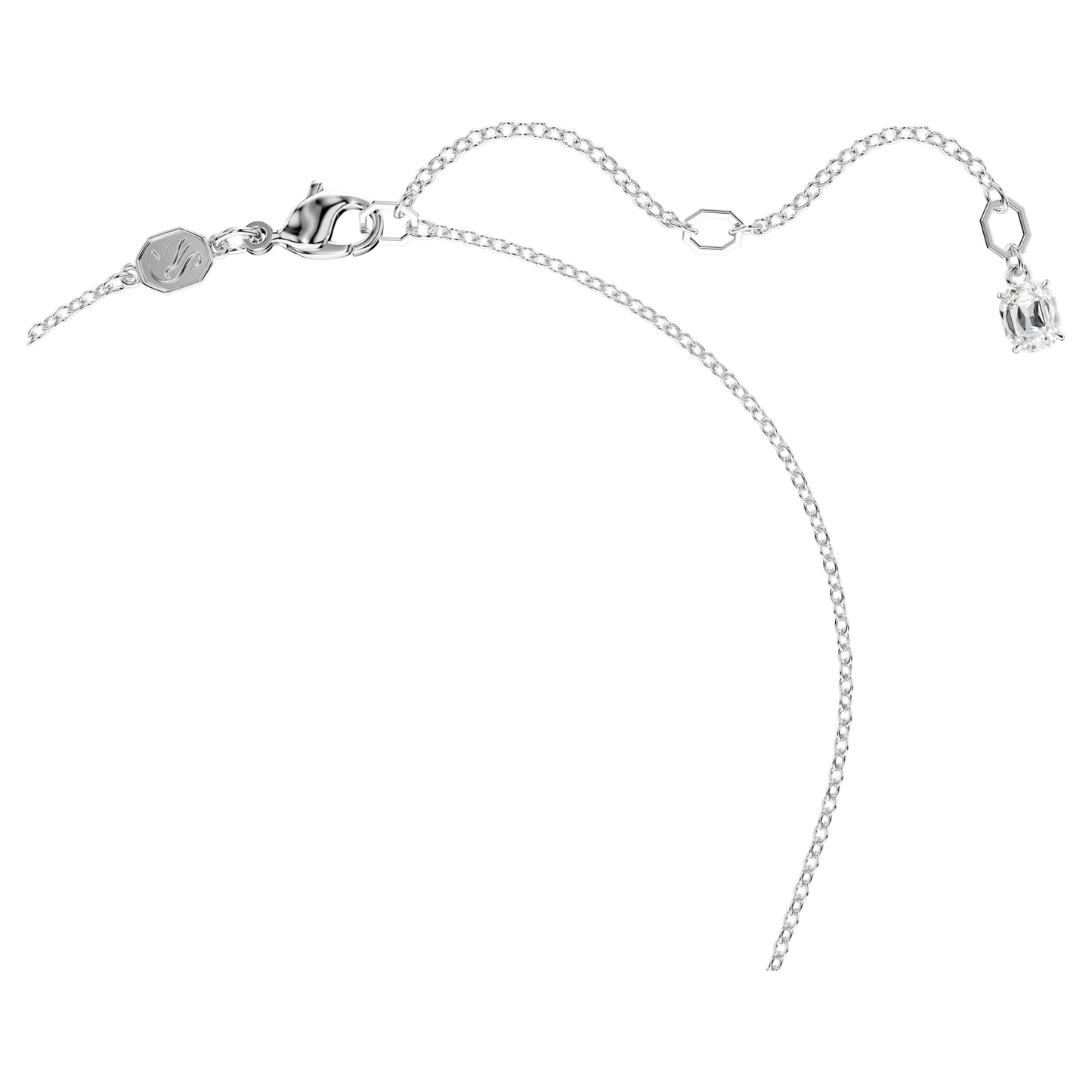 Collana Swarovski Insigne Pendente Taglio misto, Croce, Bianco, Placcato rodio