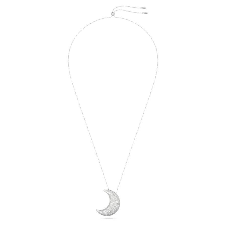 Collana Swarovski Sublima Luna, Bianco, Placcato rodio XL