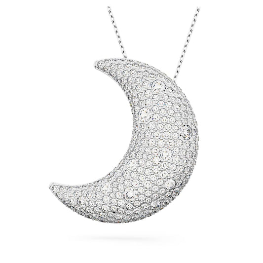 Collana Swarovski Sublima Luna, Bianco, Placcato rodio XL