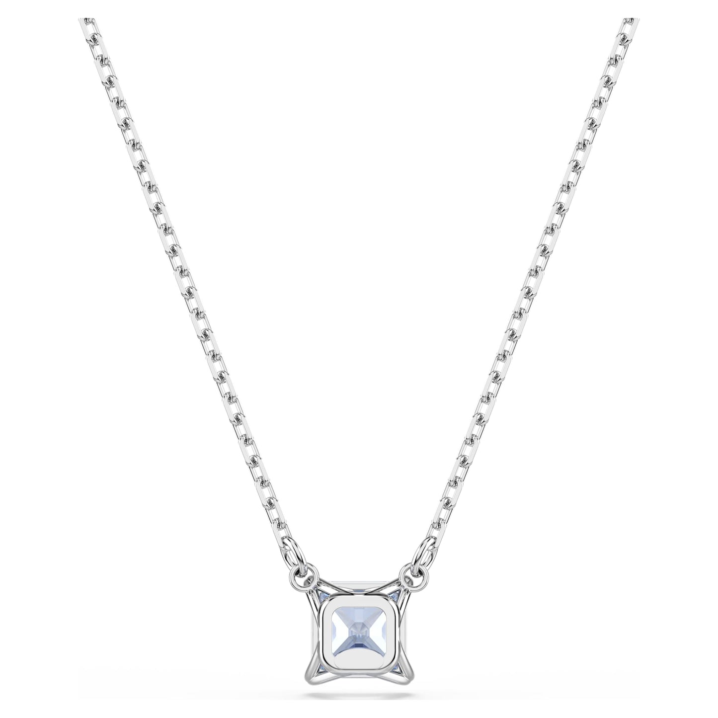 Collana Swarovski Pendente Matrix Taglio squadrato, Blu, Placcato rodio