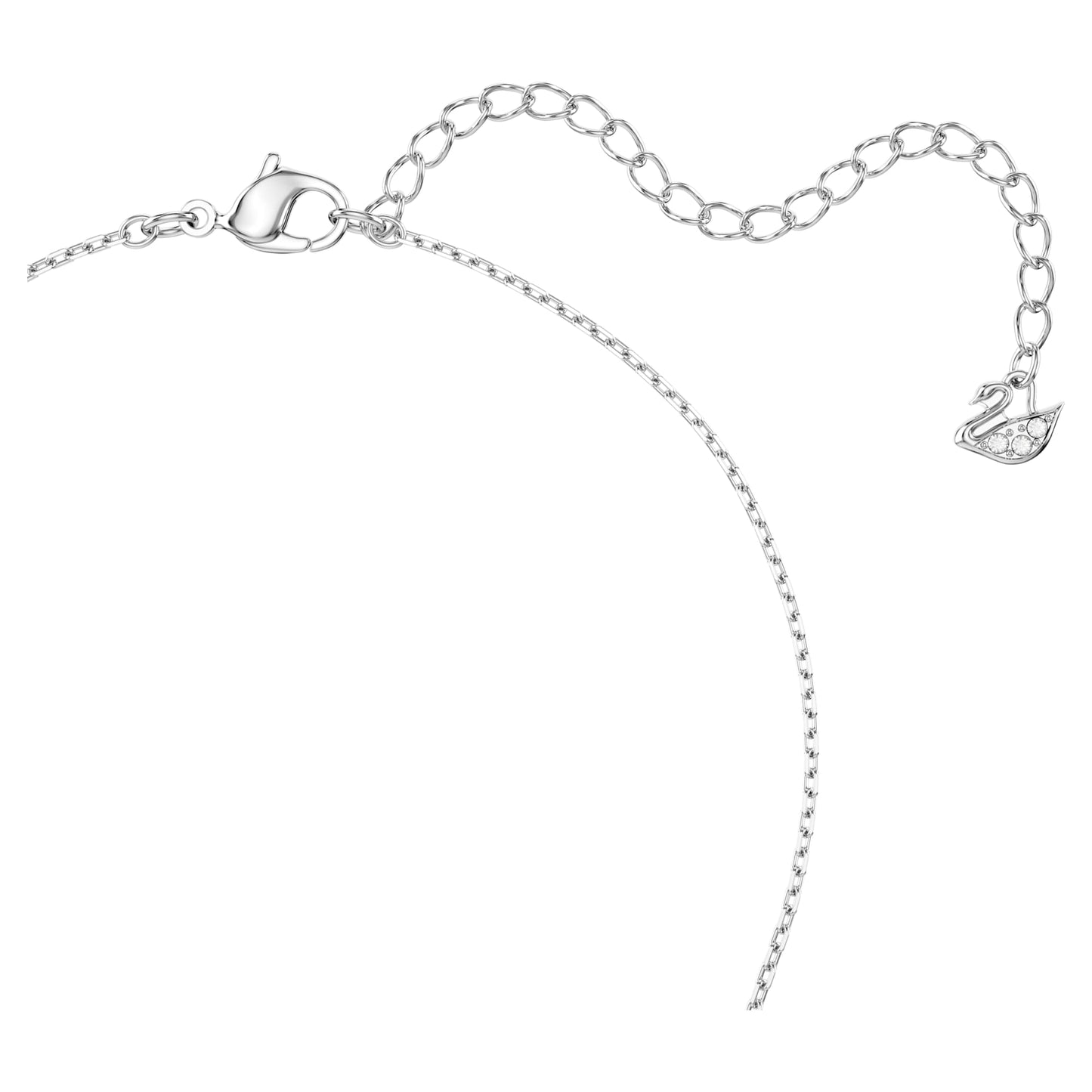 Collana Swarovski Pendente Matrix Taglio squadrato, Blu, Placcato rodio
