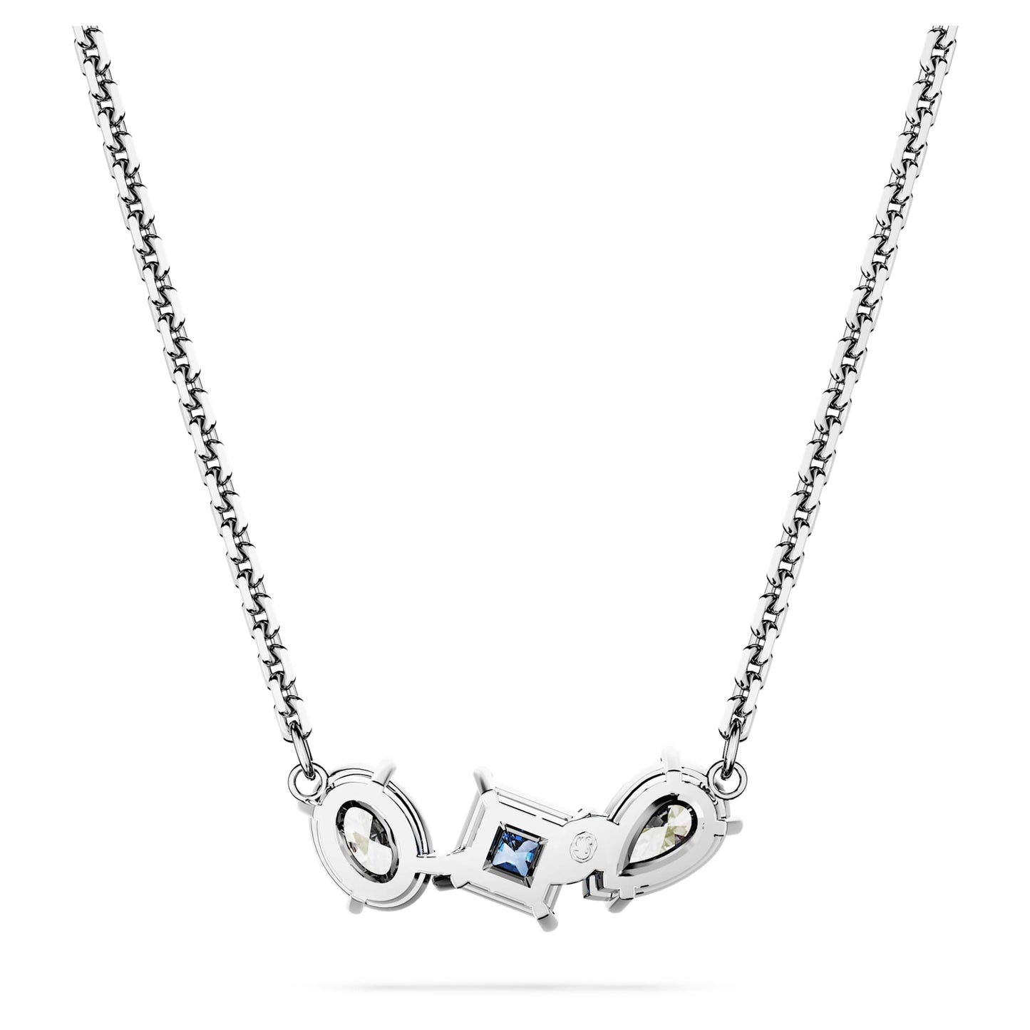 Collana Swarovski Pendente Mesmera Taglio misto, Blu, Placcato rodio