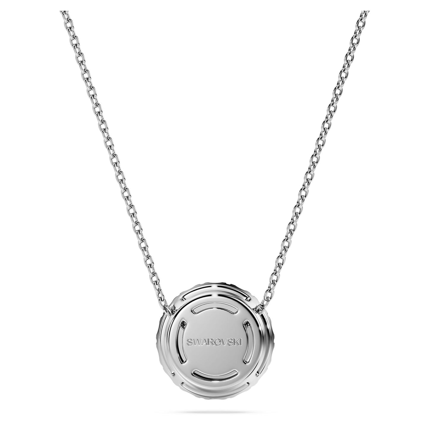 Collana Swarovski Pendente solitario halo Eternity Diamanti creati in laboratorio 1 ct tw, Taglio Round, Oro bianco 18 K