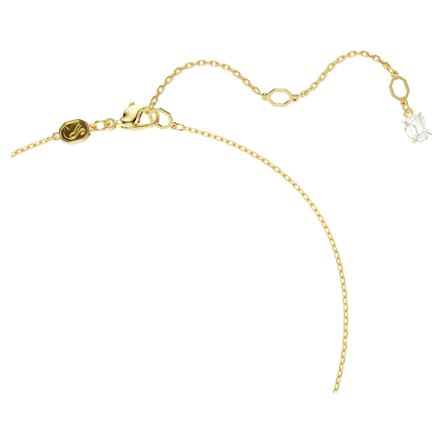 Collana Swarovski Pendente Stilla Attract Taglio squadrato, Bianco, Placcato color oro