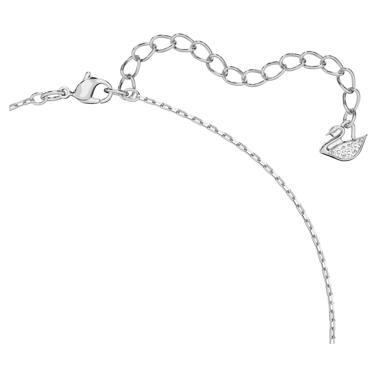 Collana Swarovski Pendente Una Taglio ottagonale, Bianco, Placcato rodio