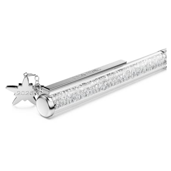 Penne A Sfera Swarovski Crystalline, Laccato bianco, Cromato