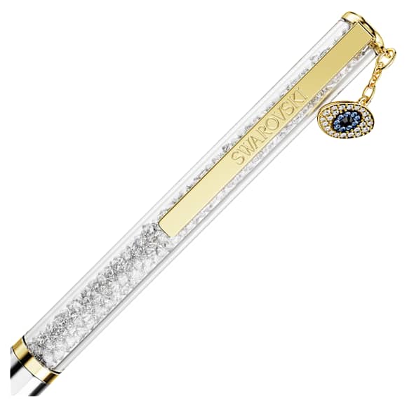 Penna A Sfera Swarovski Crystalline, Evil eye, Tono dorato, Mix di finiture