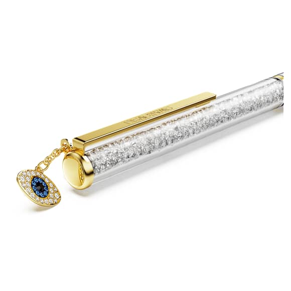 Penna A Sfera Swarovski Crystalline, Evil eye, Tono dorato, Mix di finiture