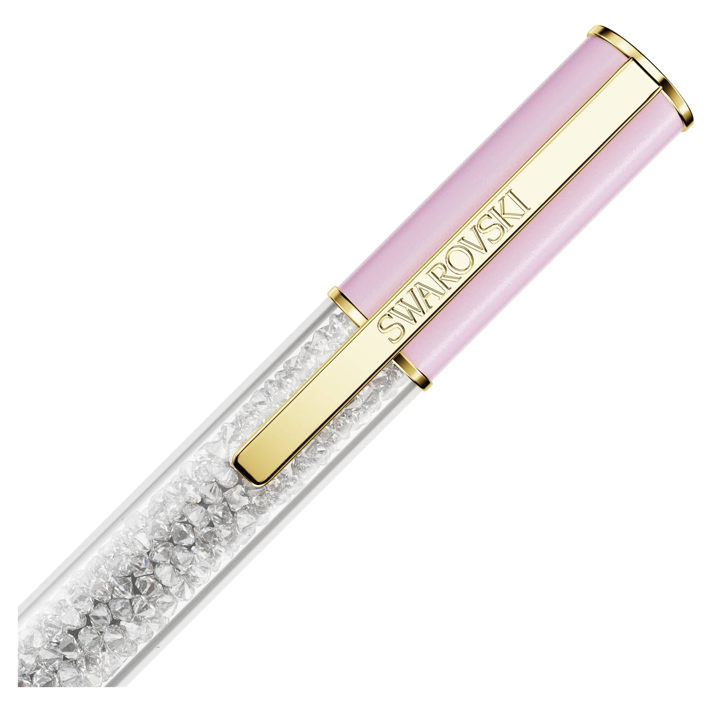 Penne a Sfera Swarovski Crystalline Lustre Rosa, Placcato color oro