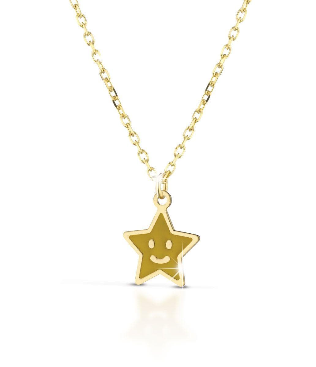 Collana Lebebé Prime Gioie Fortuna Oro Giallo 9 Kt Pendente Stella