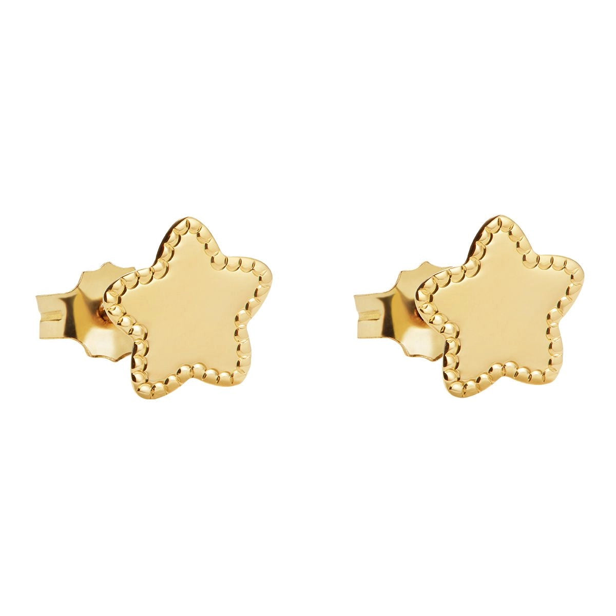Orecchini Lobo Lebebé Prime Gioie Scintille Oro Giallo 9 Kt Fiore