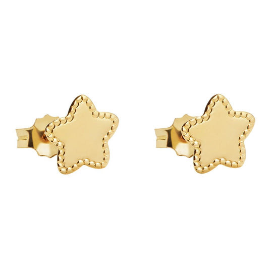 Orecchini Lobo Lebebé Prime Gioie Scintille Oro Giallo 9 Kt Fiore