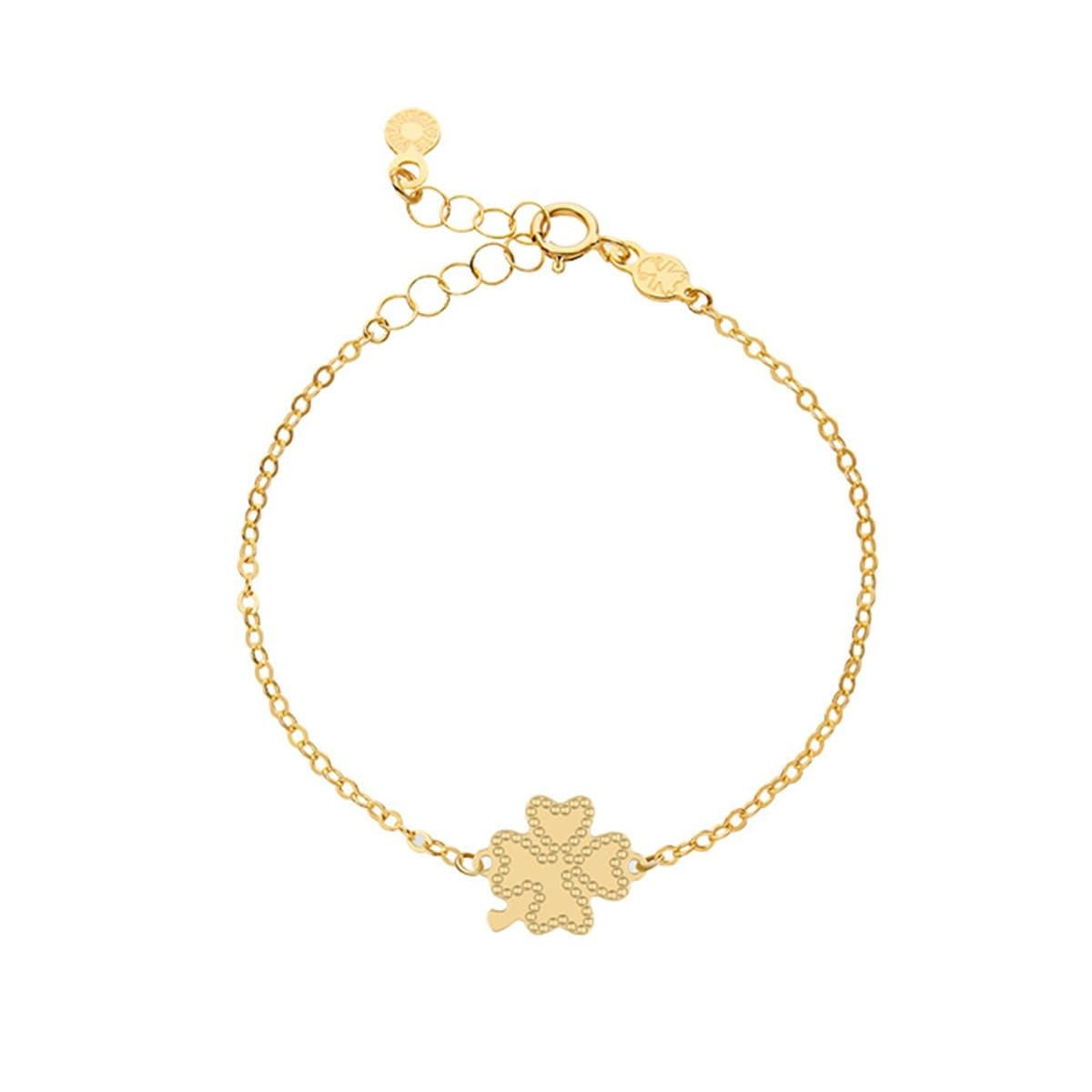 Bracciale Lebebé Prime Gioie Scintille Oro Giallo 9 Kt Quadrifoglio