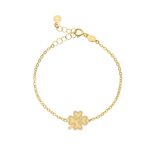 Bracciale Lebebé Prime Gioie Scintille Oro Giallo 9 Kt Quadrifoglio