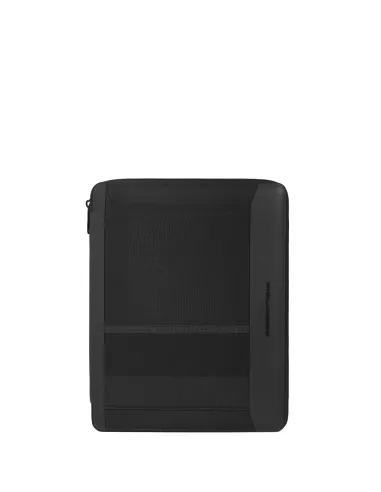 Portablocchi Piquadro Portablocco A4 Porta Ipad Tessuto Inserti Pelle Nero