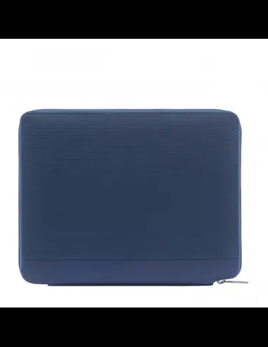 Portablocchi Piquadro Portablocco A4 Porta Ipad In Tessuto Ed Inserti Pelle Blu