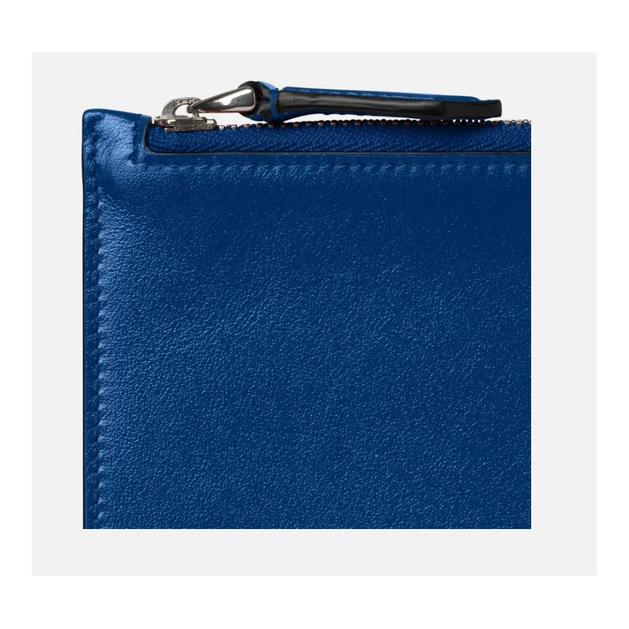 Portadocumenti Montblanc Meisterstuck Con Zip Pelle Blu