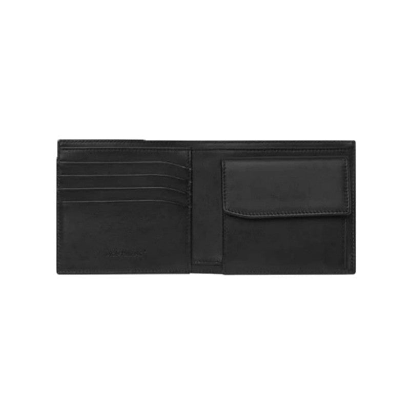 Portafogli Montblanc Soft Grain Portafoglio 4 Scomparti Portamonete Pelle Nero